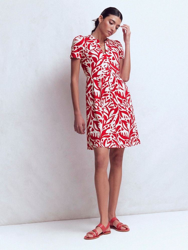 short jersey dress Summer Dress| Blue Short Sleeve Asymmetrical Jersey Mini Dress - Blue