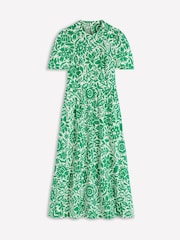 Boden Green Ivy Cotton Midi Dress - Image 6 of 6