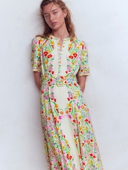 Boden Kate パフスリーブ ベルト付き ワンピース - 画像 1 / 8