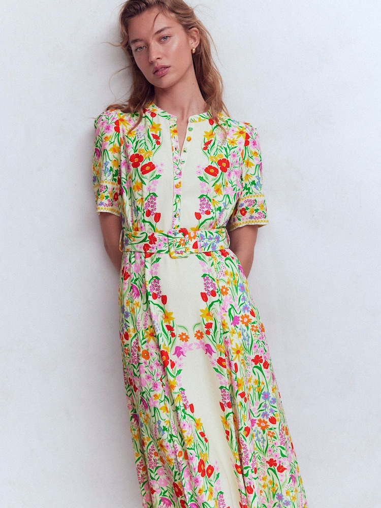 Boden Kate パフスリーブ ベルト付き ワンピース - 画像 1 / 8