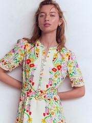 Boden Kate パフスリーブ ベルト付き ワンピース - 画像 2 / 8