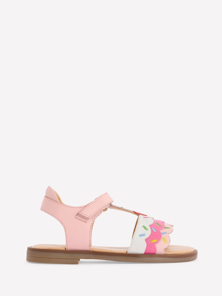 Boden Pink Fun Leather Sandals - Image 1 of 3