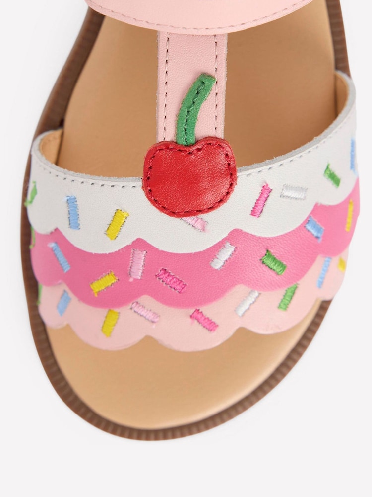 Boden Pink Fun Leather Sandals - Image 3 of 3