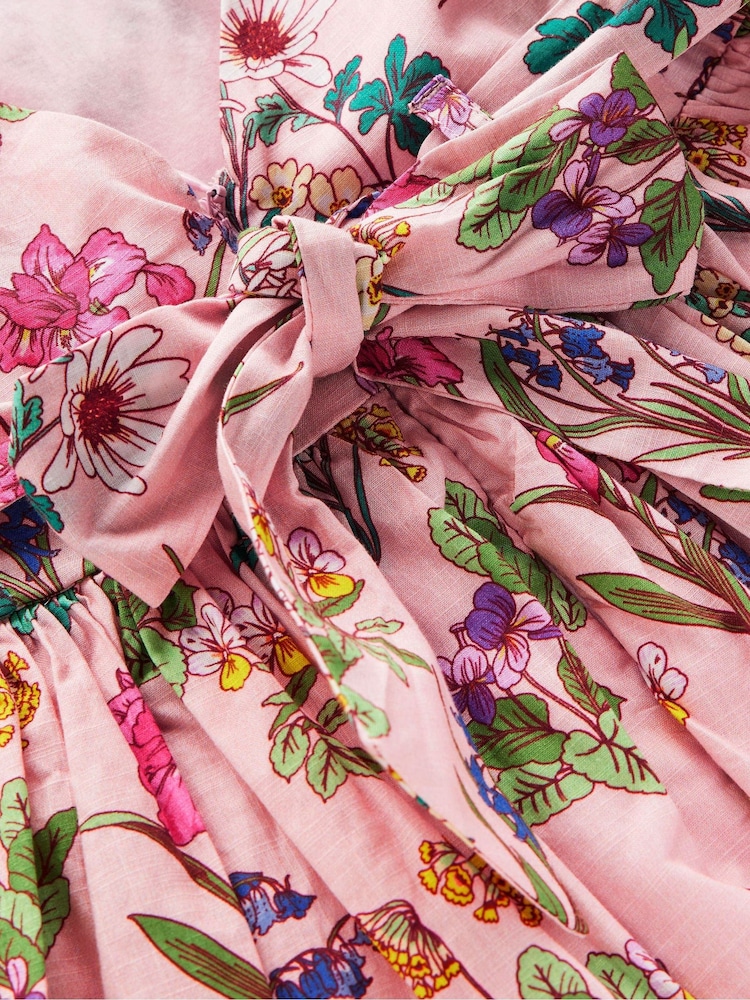 Boden Pink Bow Back Midi Dress - Image 4 of 4