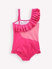 Boden Pink One Shoulder Appliqué Swimsuit - Image 2 of 3