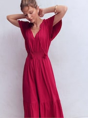 Boden Tala Tiered Jersey Maxi Dress - Imaginea 2 din 5