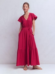 Boden Tala Tiered Jersey Maxi Dress - Imaginea 4 din 5