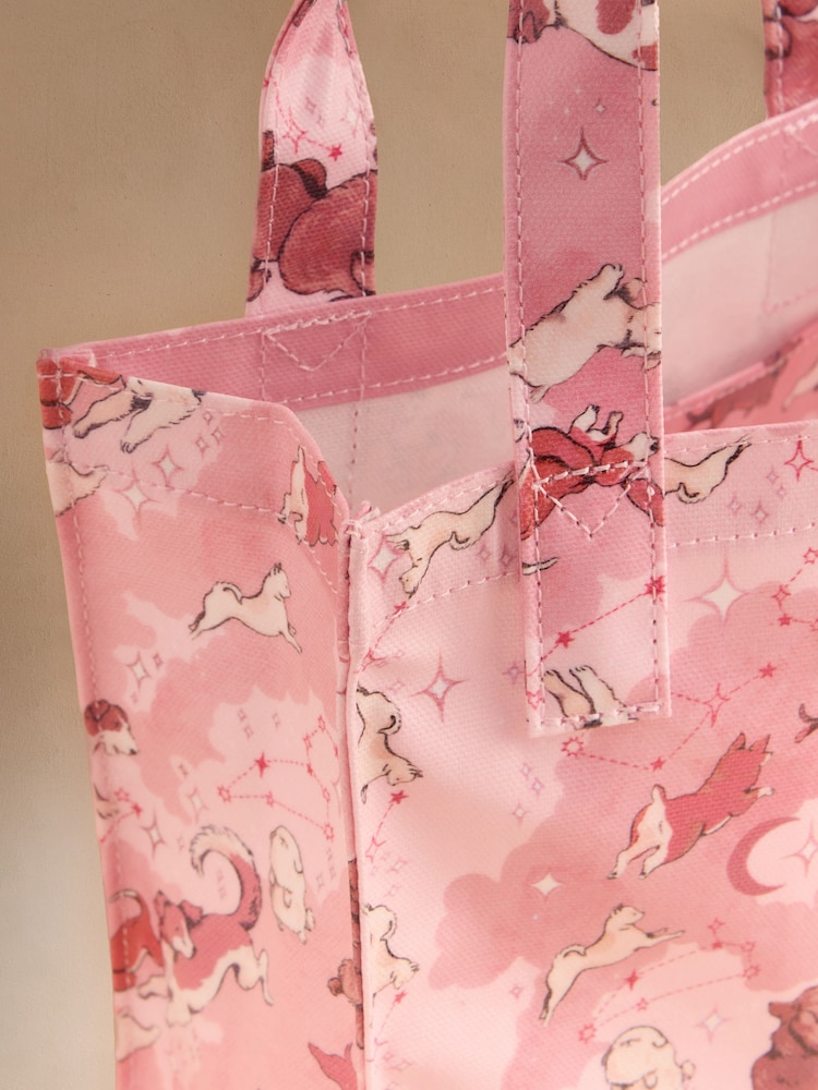 Cath Kidston Pink Starlight Dogs Small Book Bag - Image 2 of 3