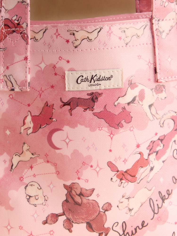 Cath Kidston Pink Starlight Dogs Small Book Bag - Image 3 of 3