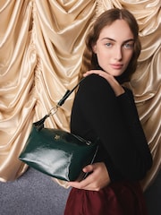Cath Kidston Patent Green Shoulder Bag - Image 1 of 4