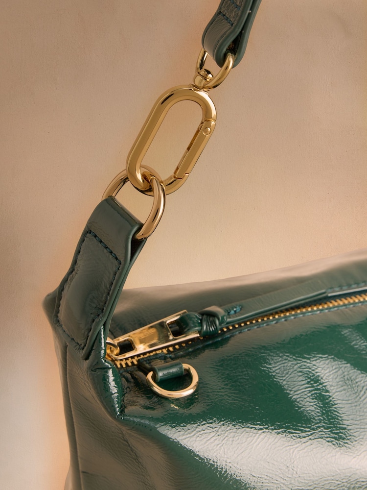 Cath Kidston Patent Green Shoulder Bag - Image 4 of 4 Cath Kidston Patent Green Shoulder Bag - Image 4 of 4
