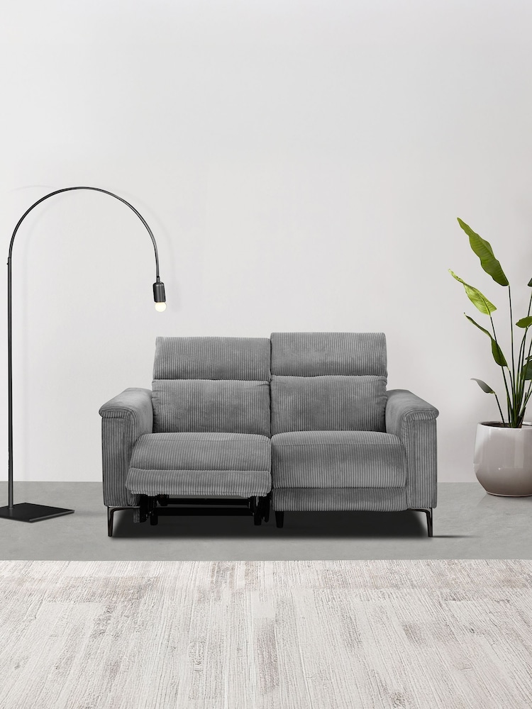 Dorel Home Grey Lund Corduroy 2 Seater Recliner Sofa - Image 1 of 6