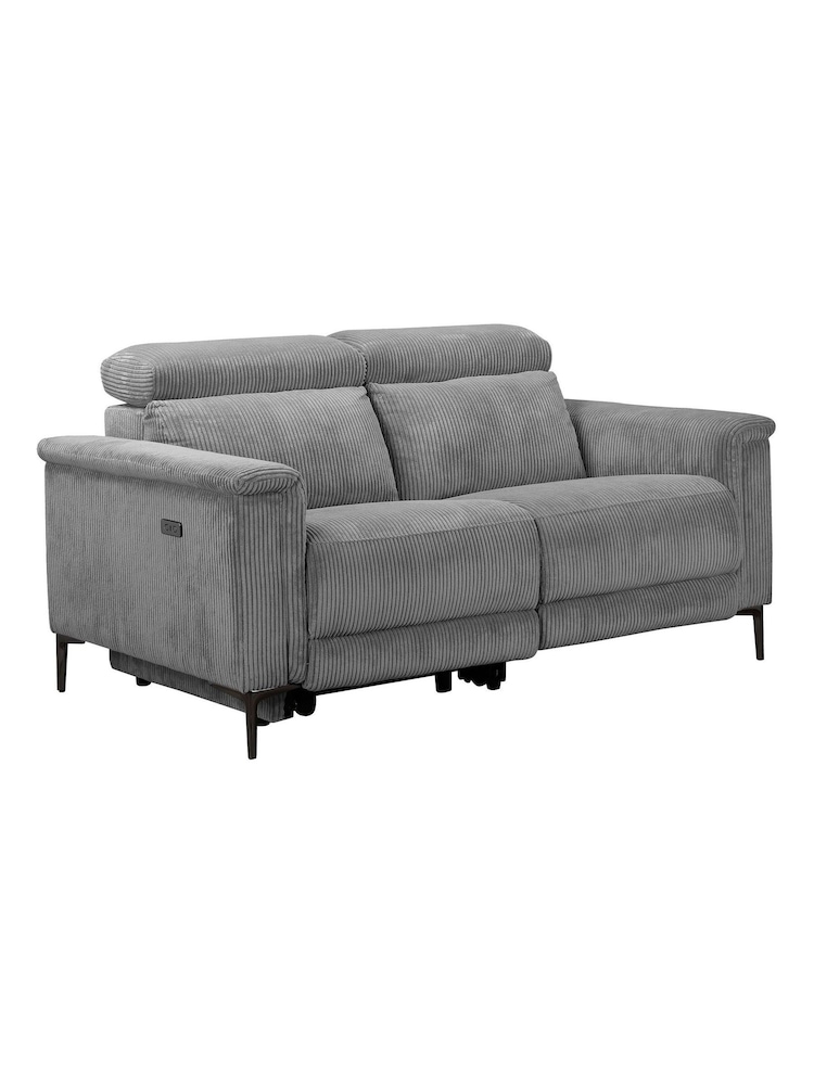 Dorel Home Grey Lund Corduroy 2 Seater Recliner Sofa - Image 2 of 6