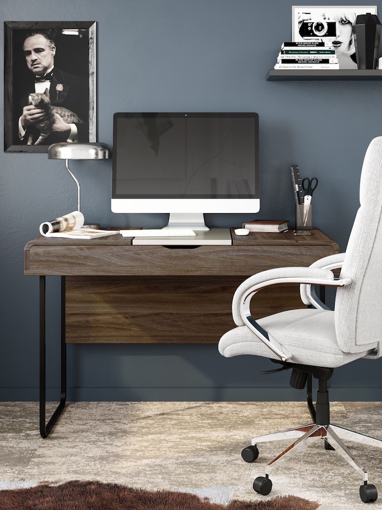 Alphason Walnut Brown Dorset Desk Colombian - Image 1 of 6