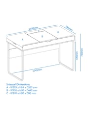 Alphason Walnut Brown Dorset Desk Colombian - Image 4 of 6