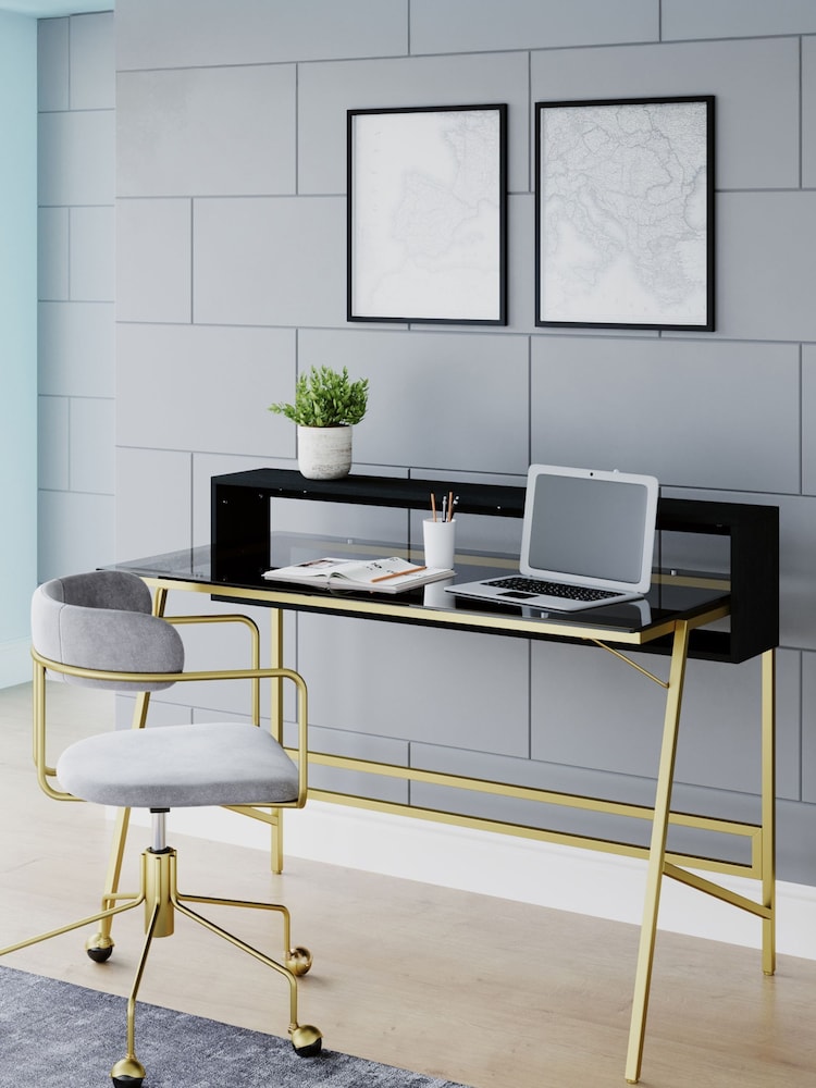 Alphason Black Morgan Desk - Image 1 of 6