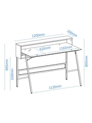 Alphason Black Morgan Desk - Image 4 of 6