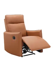Dorel Home Cognac Brown Lugo Faux Leather Recliner Armchair - Image 6 of 6