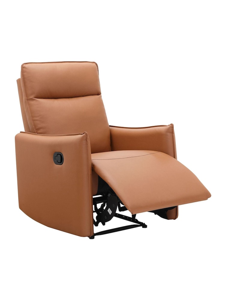 Dorel Home Cognac Brown Lugo Faux Leather Recliner Armchair - Image 6 of 6