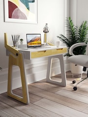Alphason Oak White Palmer Adjustable Desk - Image 2 of 6
