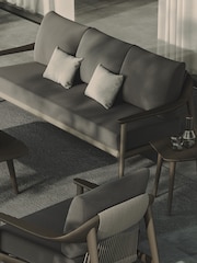Nth Degree Dark Teak N1 3 Seater Sofa - Image 1 of 5