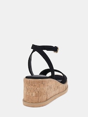 Novo Black Bali Mid Wedge Two Part Sandals - Image 4 of 6