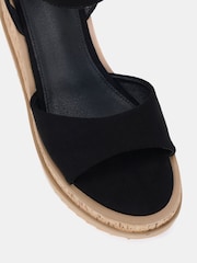 Novo Black Bali Mid Wedge Two Part Sandals - Image 6 of 6