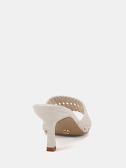 Novo Black Wide Fit Libby Mid Heel Woven Mules - Image 4 of 6