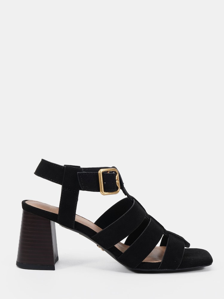 Novo Black Leo Block Heel Gladiator Sandals - Image 2 of 6