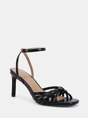Novo Black Lily Strappy Two Part Mid Heel Sandals - Image 3 of 6