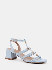 Novo Blue Leonora Block Heel Hardwear Strappy Sandals - Image 3 of 6
