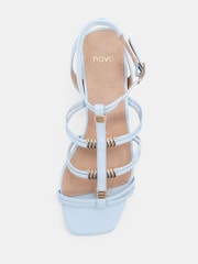 Novo Blue Leonora Block Heel Hardwear Strappy Sandals - Image 6 of 6