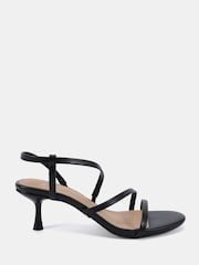Novo Black Wide Fit Luna Low Heel Strappy Sandals - Image 2 of 6