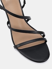 Novo Black Wide Fit Luna Low Heel Strappy Sandals - Image 6 of 6