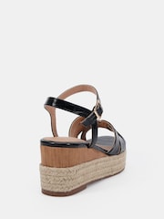 Negro - Novo Blythe Mid Wedge Strappy Espadrille Sandals - Imagen 4 de 6