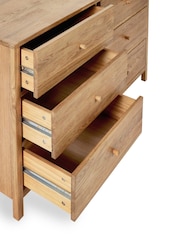 Julian Bowen Oak Coxmoor 6 Drawer Chest - Image 7 of 7