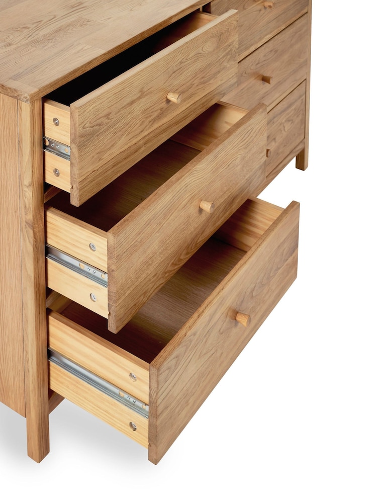 Julian Bowen Oak Coxmoor 6 Drawer Chest - Image 7 of 7 Julian Bowen Oak Coxmoor 6 Drawer Chest - Image 7 of 7