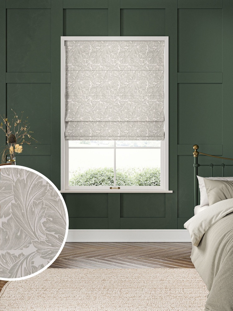 William Morris At Home Acanthus Boucle Mist Made to Measure Roman Blind - Image 1 of 6