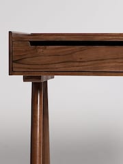 Swoon Dark Brown Southwark Acacia Wood Two-Drawer Desk - Image 5 of 7