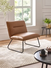 Julian Bowen Brown Saxon Lounge Chair - Image 1 of 8