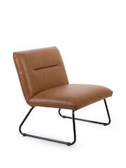 Julian Bowen Brown Saxon Lounge Chair - Image 6 of 8