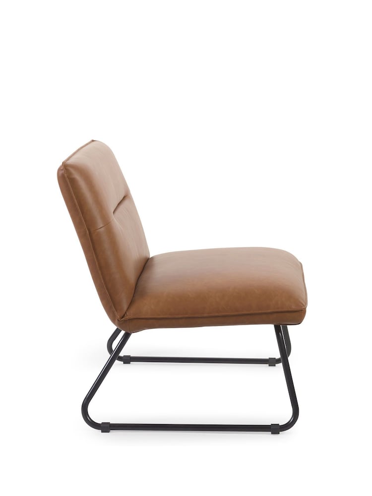 Julian Bowen Brown Saxon Lounge Chair - Image 8 of 8