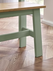 Julian Bowen Sage Green and Natural Oak Effect Linwood Small Bench - Image 5 of 15