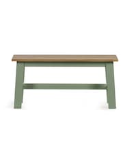 Julian Bowen Sage Green and Natural Oak Effect Linwood Small Bench - Image 8 of 15