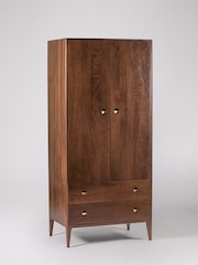 Swoon Mid Brown Nyhavn Mango Wood Two-Drawer Wardrobe - Image 3 of 5