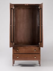 Swoon Mid Brown Nyhavn Mango Wood Two-Drawer Wardrobe - Image 4 of 5