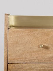 Swoon Light Brown Fresco Mango Wood Five-Drawer Chest - Image 6 of 6