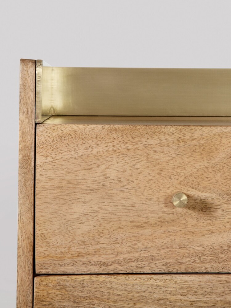 Swoon Light Brown Fresco Mango Wood Five-Drawer Chest - Image 6 of 6