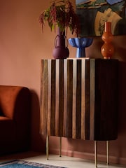 Swoon Dark Brown Kiln Mango Wood Two Door Cabinet - Image 1 of 7