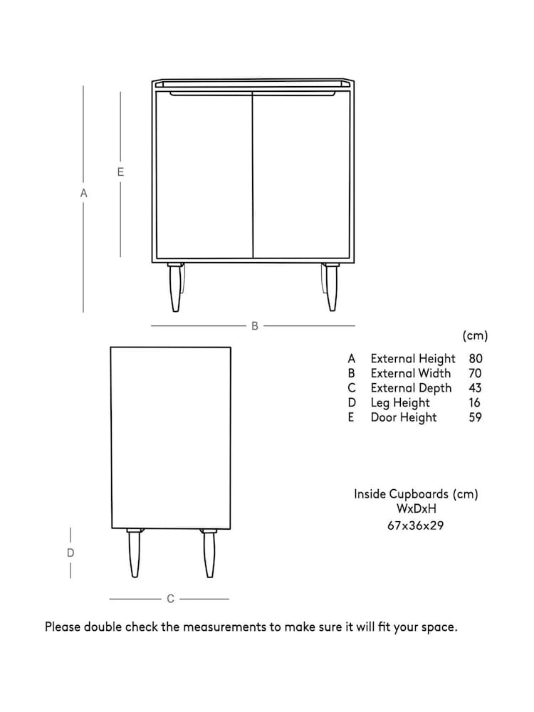 Swoon Mid Brown Southwark Acacia Wood Two Door Cabinet - Image 7 of 7 Swoon Mid Brown Southwark Acacia Wood Two Door Cabinet - Image 7 of 7